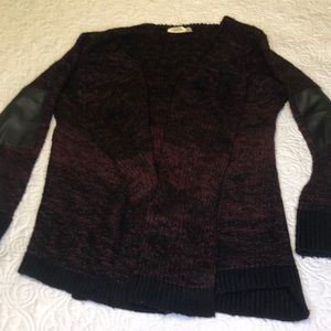 Maroon and black cardigan